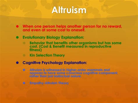 Altruism theories