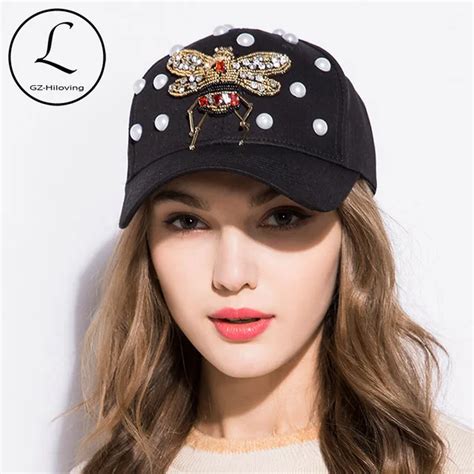 Gzhilovingl Summer Cool Rhinestone Bees Baseball Cap Snapback Hiphop