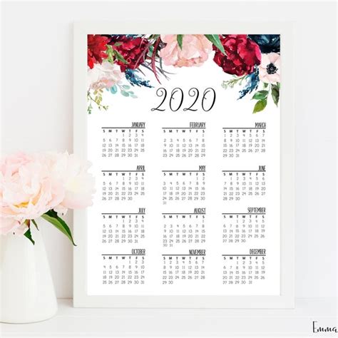 2020 Desk Calendar - Etsy