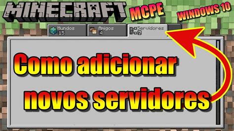 Minecraft Como Adicionar Servidores YouTube