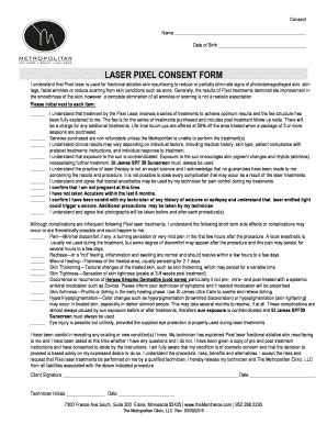 Fillable Online Laser Pixel Consent Form The Metropolitan Fax Email