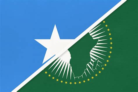 Premium Photo | African Union and Somalia national flag from textile ...