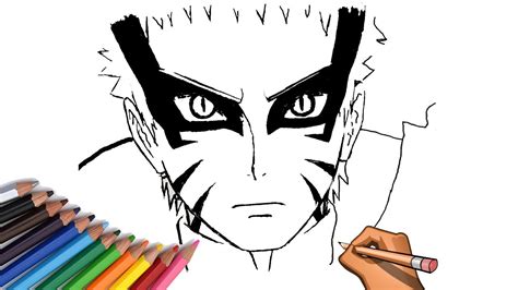 Anime Drawing How To Draw Naruto Baryon Mode Step By Step Youtube