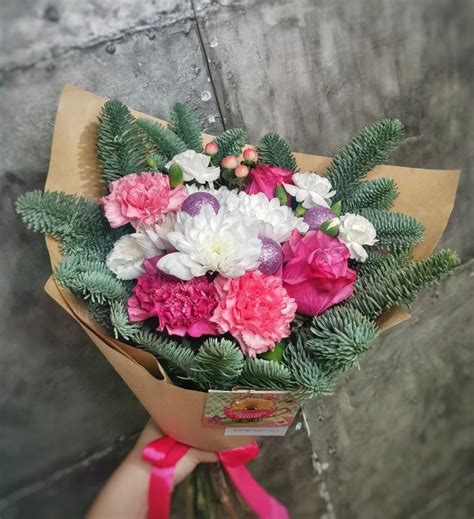 Winter Bouquet with Nobilis and Baubles