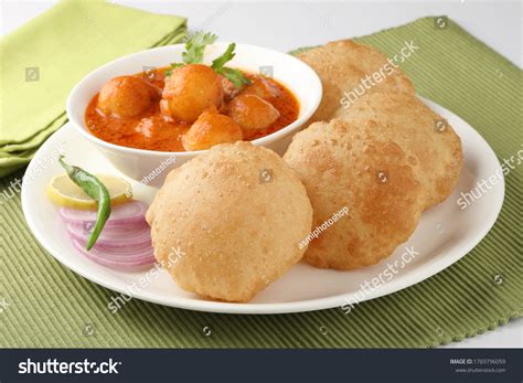 Indian Food Puri Bhaji North India Stock Photo 1769796059 Shutterstock