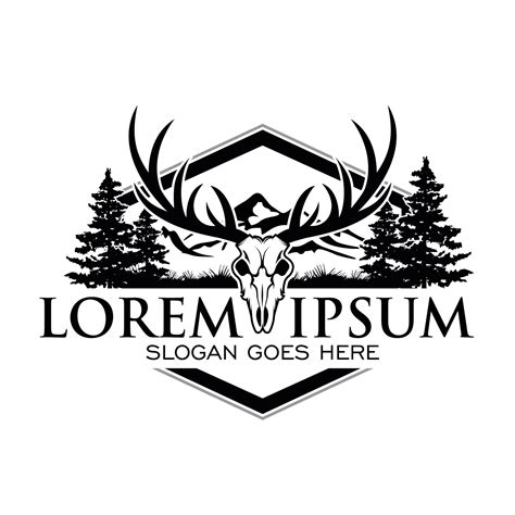 Deer Hunting Logo Vector Template 12007884 Vector Art At Vecteezy