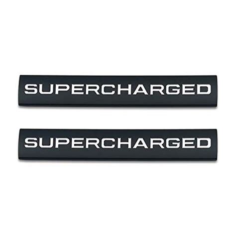 Hqs Pcs Metal Chrome Door Fender Supercharged Emblem Logo V V Engine