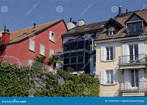 Houses in Switzerland stock photo. Image of cities, europe - 13284764