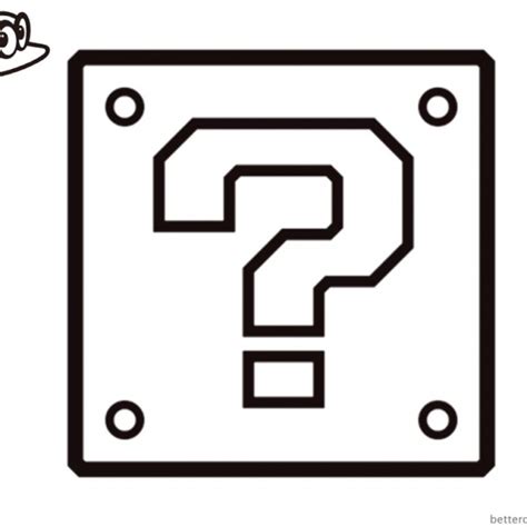 Super Mario Odyssey Coloring Pages Empty Block - Free Printable