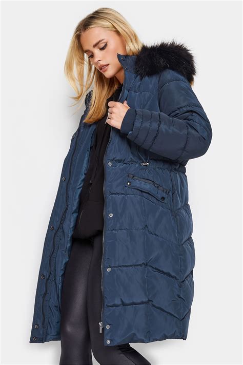 Buy Pixiegirl Petite Blue Faux Fur Trim Padded Coat From The Next Uk