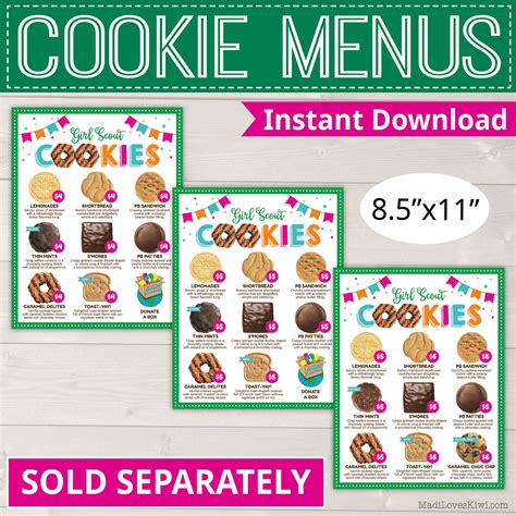 2022 ABC Girl Scout Cookie Door Hanger With QR Code Printable Etsy Italia