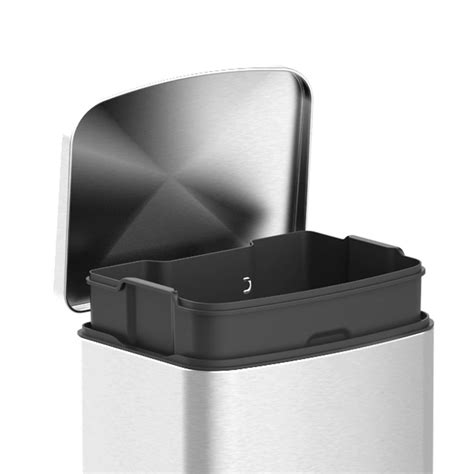 Stainless Steel Pedal Waste Trash Bin In Public Washroom And Bathroom For