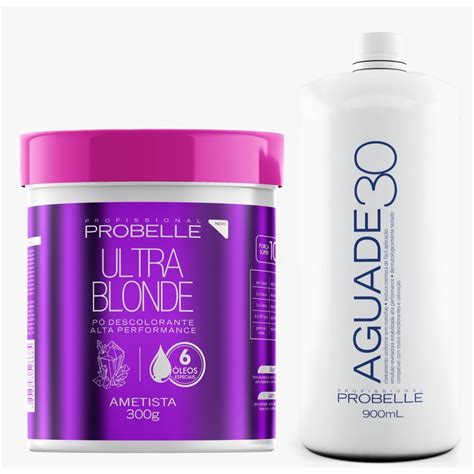 kit Pó Descolorante Ametista Ultra Blonde 300g Probelle Agua