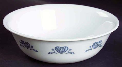 Vintage 1980s Corelle Corningware Corning USA Blue Hearts Pattern