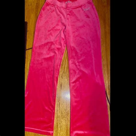Hot Pink Y K Juicy Couture Velour Sweatpants Size Depop