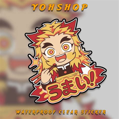 Kimetsu No Yaiba Demon Slayer Kyojuro Rengoku Waterproof Sticker