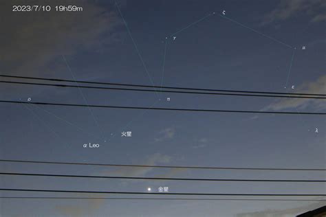 95637 2023 7 10 火星とα Leoレグルスの最接近と金星 By 小犬のプロキオン 天体写真ギャラリー