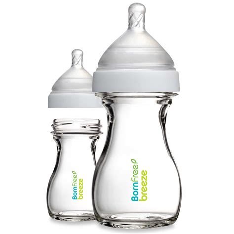 Born Free, Breeze, Baby Bottle, Glass, 0m+, Slow Flow, 2 Pack, 5 oz ...