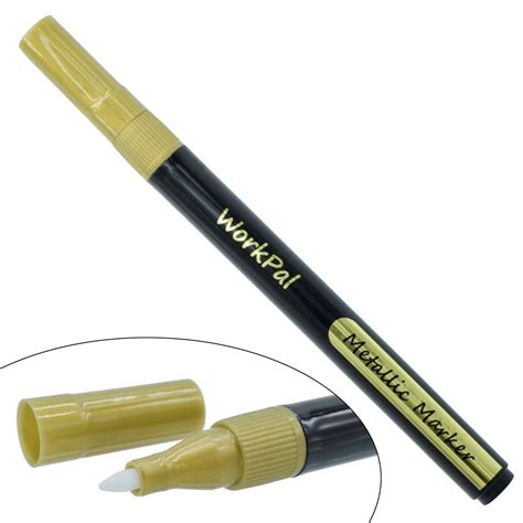 WorkPal Metallic Marker Pen Gold Extra Fine Point