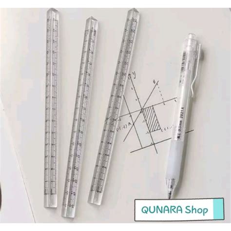 Jual Penggaris Kristal Segitiga Triangle Shape Ruler Crystal Ukuran