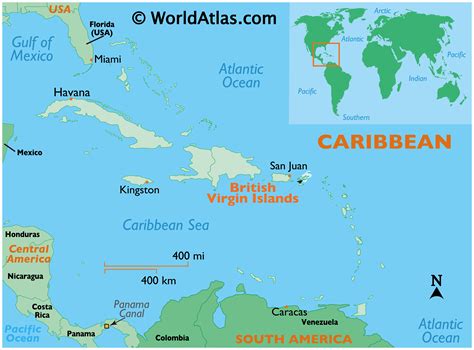 British Virgin Islands Map / Geography of British Virgin Islands / Map