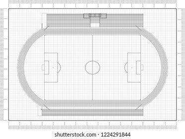 140 Football stadium blueprint Images, Stock Photos & Vectors ...