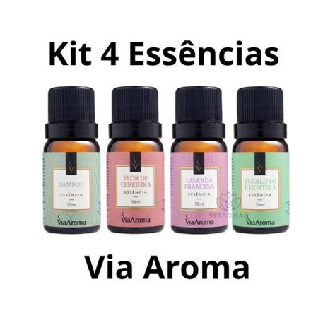 Kit Ess Ncias Via Aroma Leo Arom Tico Para Difusor Aromatizador