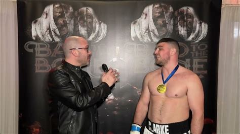 George Clark With Alex Pszczola From Leapfrog Fight Tv After His Win On