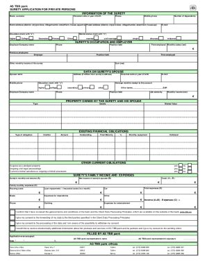 Fillable Online Surety Bonds Applicationsimplified Version Fax Email