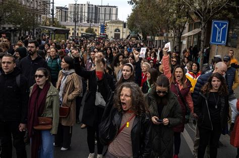 Activists Rally In Belgrade To Protest Railway Station Disaster By Reuters