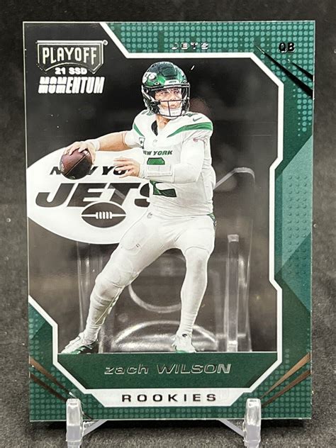 2021 Panini Chronicles Playoff Momentum Zach Wilson Rookie RC Jets PMR