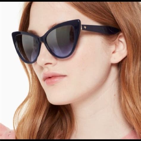 Kate Spade Accessories New Kate Spade New York Hello Sunshine Karina Blue Cat Eye Sunglasses