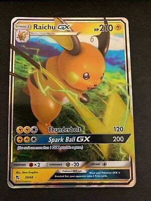 Pokemon Raichu Gx Holo Ultra Rare Hidden Fates Near Mint Ebay