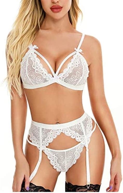 Sets Met Nachtmode Ochtendjas Vrouwen Sexy Lingerie Set Lace Mesh