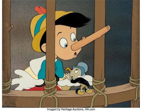 Pinocchio In The Birdcage With Jiminy Cricket Publicity Cel Walt Disney C 1940 By Walt Disney