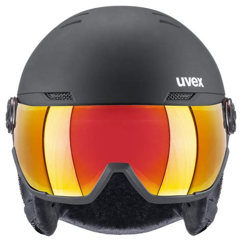 Uvex Wanted Visor Black Matt Mirror Orange Ski Helmets Uvex Sports