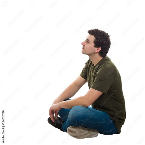 Man Sitting Side View Stock Photo Adobe Stock