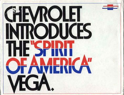 1974 Chevrolet Vega Brochure Spirit Of America