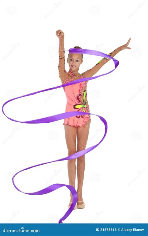 Gymnast shows the grace stock image. Image of body, happy - 21573513