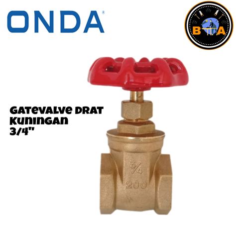 Gate Valve Gatevalve Stopkran Onda Dim Inch Stop Keran Kuningan