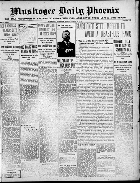 Muskogee Daily Phoenix (Muskogee, Oklahoma), Vol. 10, No. 192, Ed. 1
