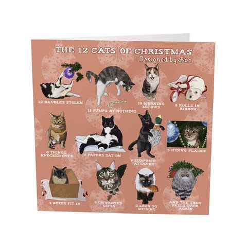 Card – The 12 Cats of Christmas | Designed by Boo