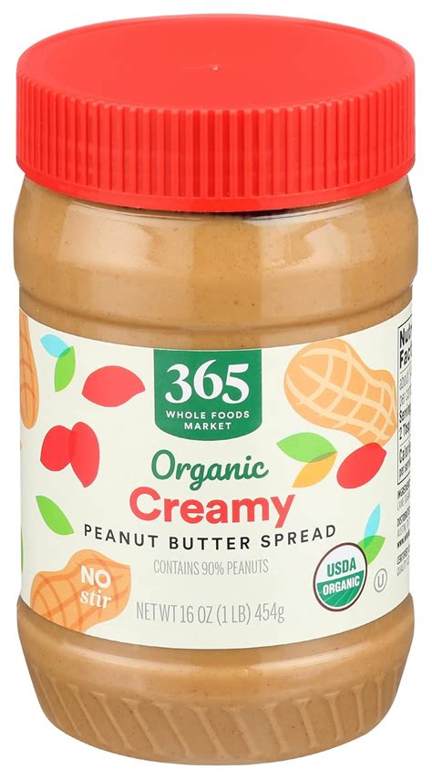 365 By Whole Foods Market Peanut Butter Sweetened Smooth Organic 16 Ounce