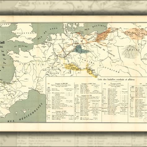 Napoleonic Wars Map - Etsy