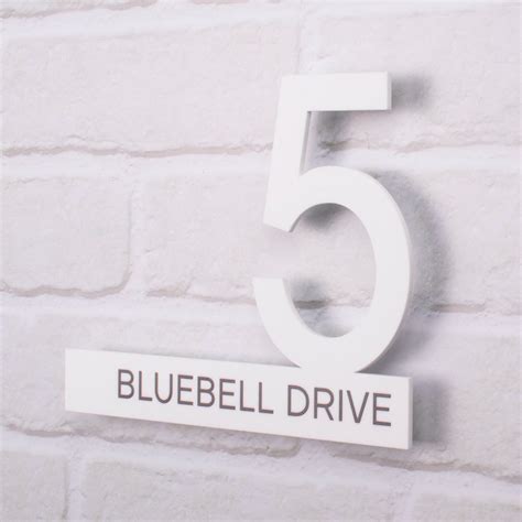 Modern House Numbers Contemporary Floating House Sign Etsy