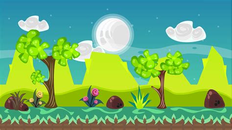 2d Vector Game Background 7 By Marwamj