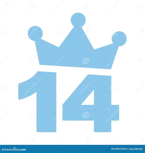 14th Birthday Party Plight Blue Clip Art Vector Illustration ...