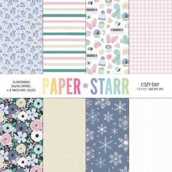 Winter Digital Paper And Clipart Set By Paper Starr Tpt