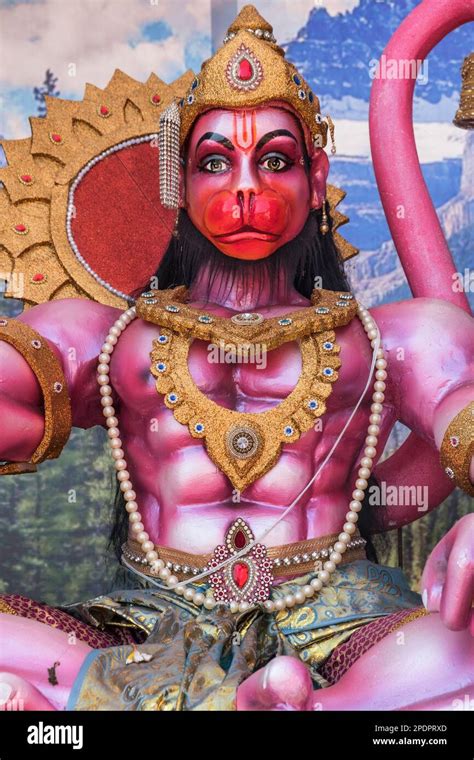 Estatua de Hanuman Maruti templo hindú de la India Goa Panjim Altinho