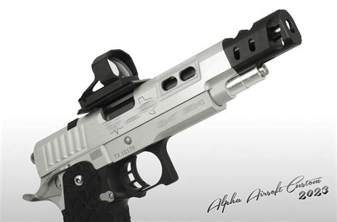 Alpha Airsoft Custom DVC Open Pistol (Silver/Black ver.) with SHIELD ...